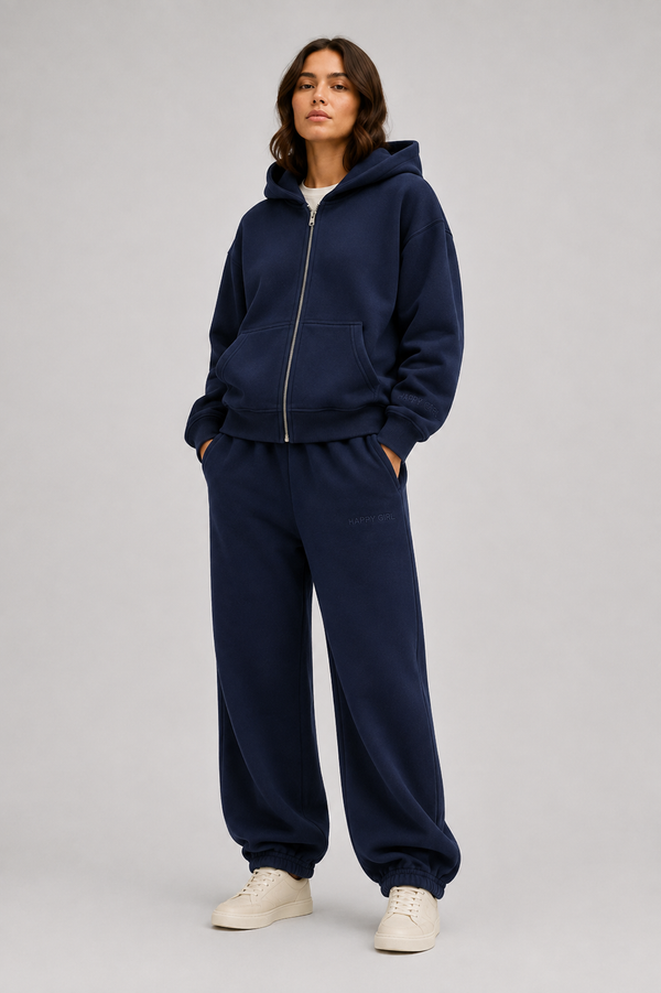 Zip Up Hoodie + Joggers Navy