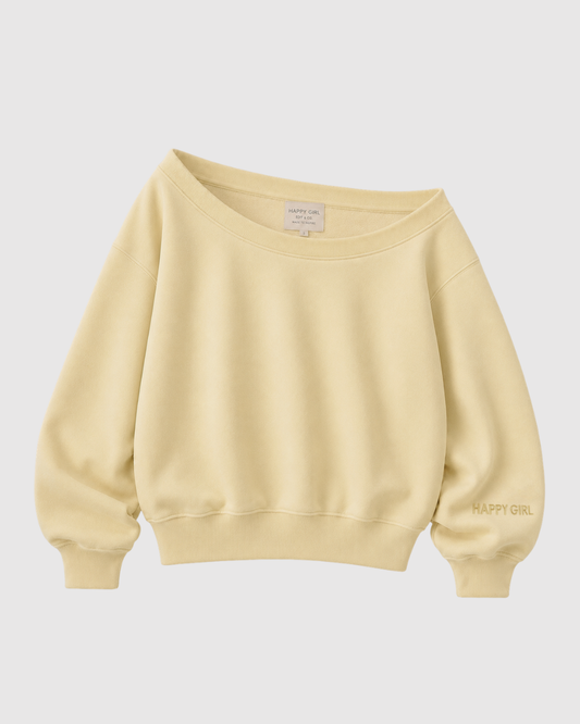 OFF THE SHOULDER SWEATSHIRT