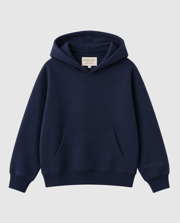 HAPPY GIRL PULLOVER HOODIE Navy