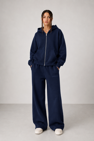 Zip Up Hoodie + Sweatpants Navy