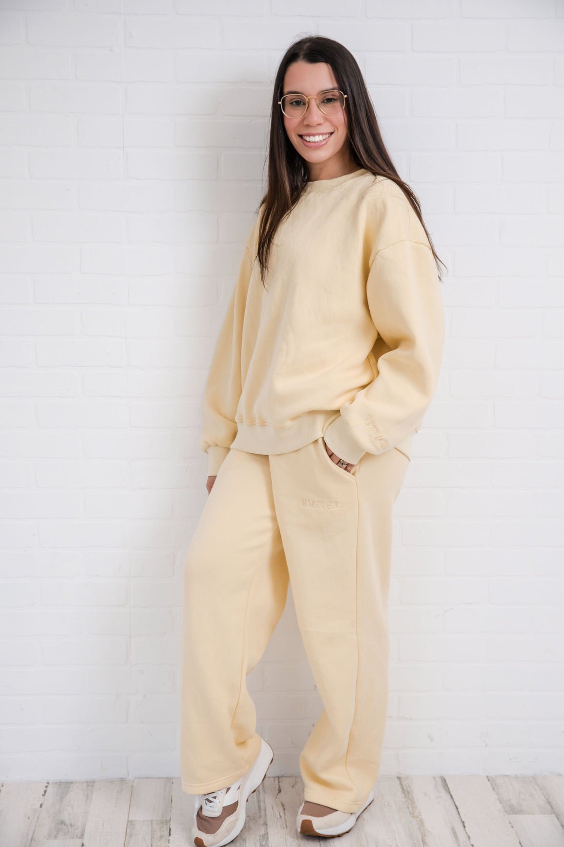 Classic Crewneck + Sweatpants Butter Yellow