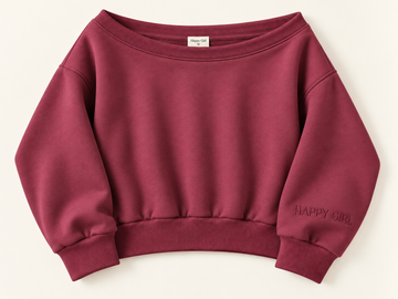 Women's Off-the-Shoulder Sweatshirt – Mulberry Wine