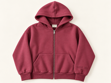 Women's Oversized Zip-Up Hoodie – Mulberry Wine