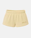 Women's sweat shorts in butter yellow