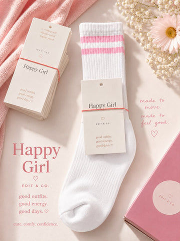 SOCKS Pink Stitch