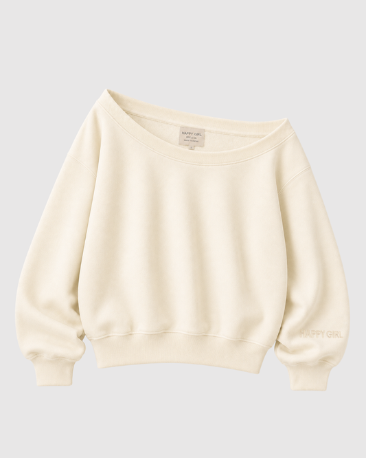 OFF THE SHOULDER SWEATSHIRT