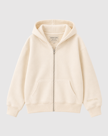 ZIP UP HOODIE Cream