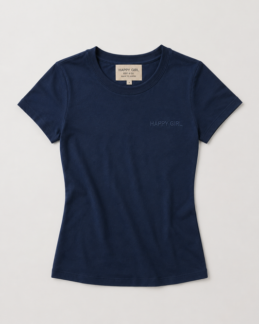 FITTED EMBROIDERED TEE