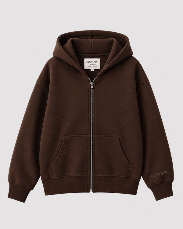 ZIP UP HOODIE Espresso