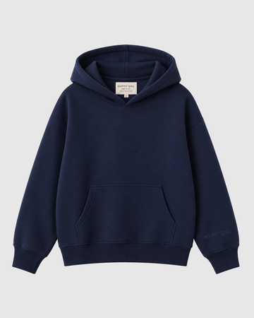 HAPPY GIRL PULLOVER HOODIE Navy