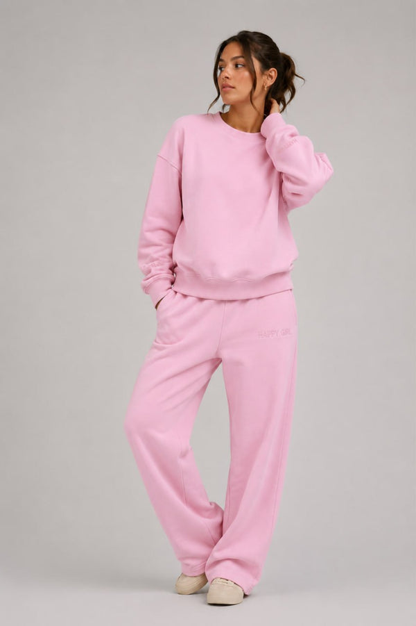 Classic Crewneck + Sweatpants Powder Pink